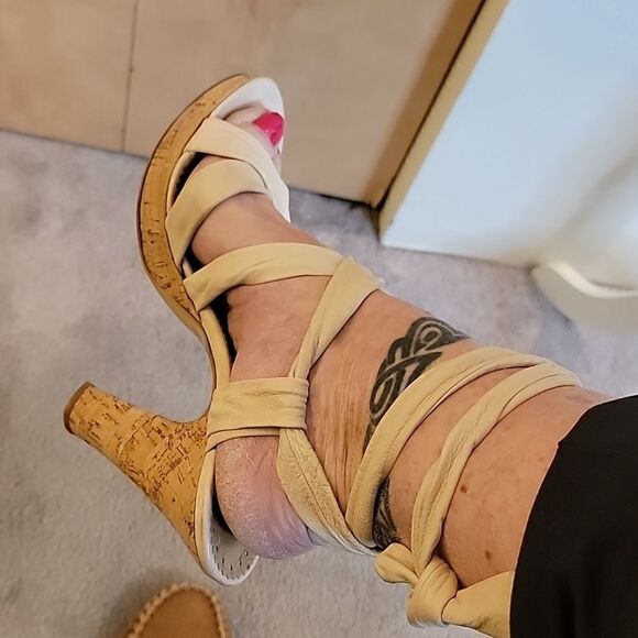 ESP faux leather wrap sandals - Picture 4 of 10